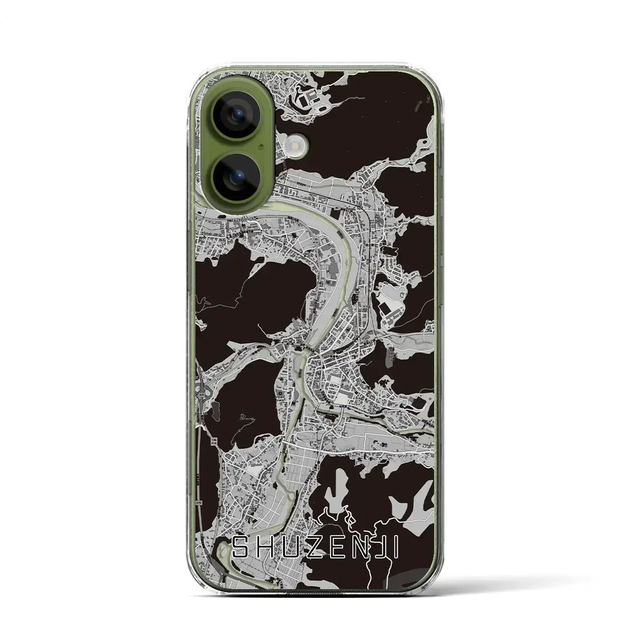 【修善寺（静岡県）】地図柄iPhoneケース（クリアタイプ）