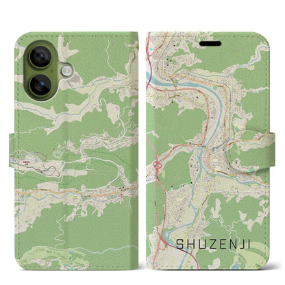 【修善寺（静岡県）】地図柄iPhoneケース（手帳タイプ）