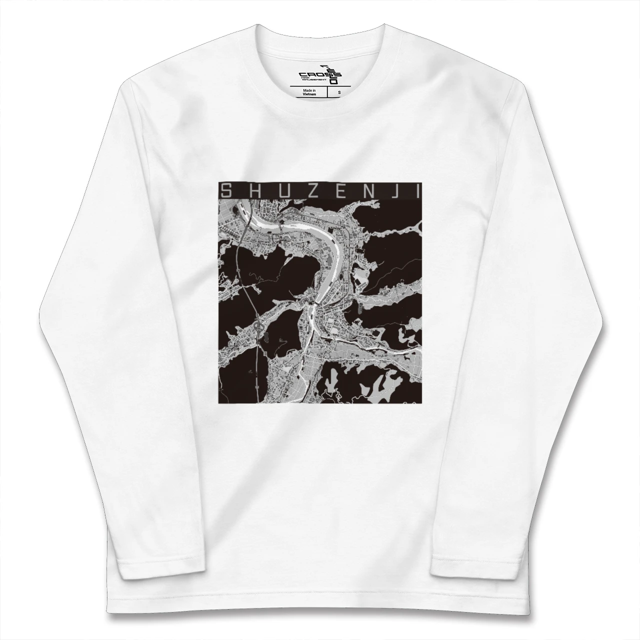 【修善寺（静岡県）】地図柄ロングスリーブTシャツ