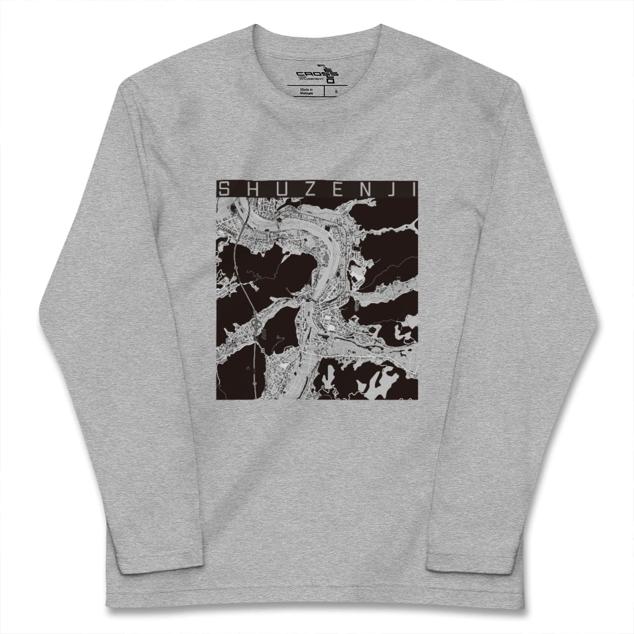 【修善寺（静岡県）】地図柄ロングスリーブTシャツ