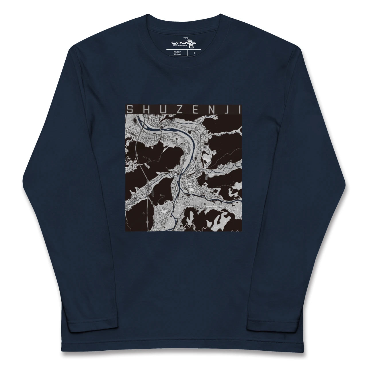 【修善寺（静岡県）】地図柄ロングスリーブTシャツ