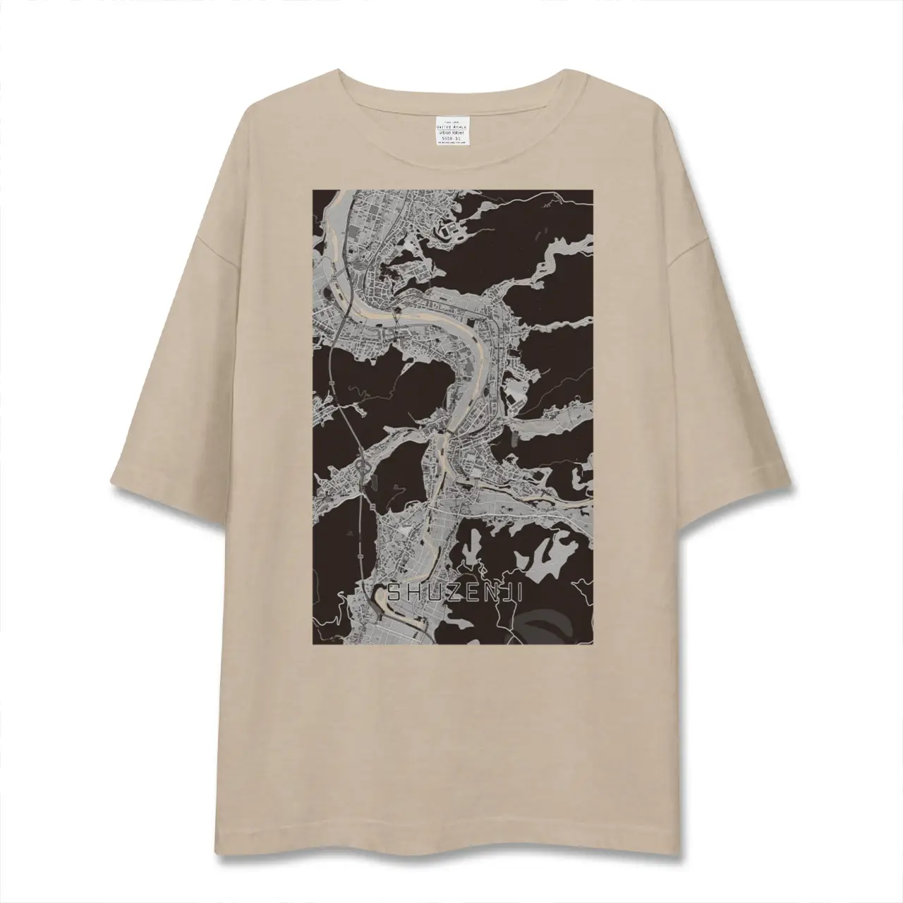 【修善寺（静岡県）】地図柄ビッグシルエットTシャツ