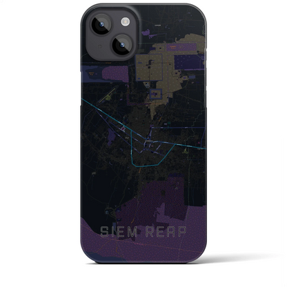 【シェムリアップ（カンボジア）】地図柄iPhoneケース（バックカバータイプ）