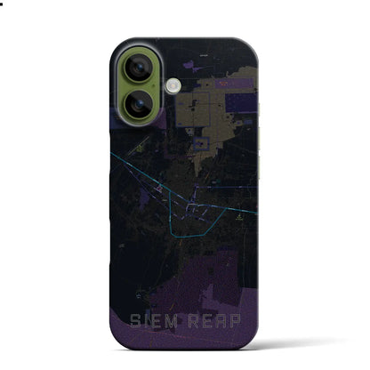 【シェムリアップ（カンボジア）】地図柄iPhoneケース（バックカバータイプ）