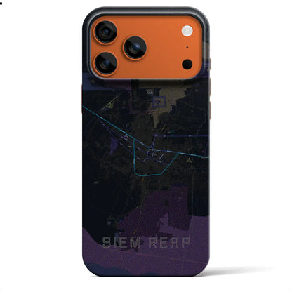 【シェムリアップ（カンボジア）】地図柄iPhoneケース（バックカバータイプ）