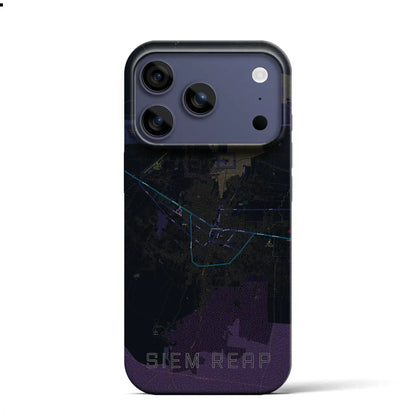 【シェムリアップ（カンボジア）】地図柄iPhoneケース（バックカバータイプ）