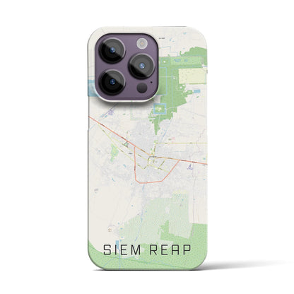 【シェムリアップ（カンボジア）】地図柄iPhoneケース（バックカバータイプ）