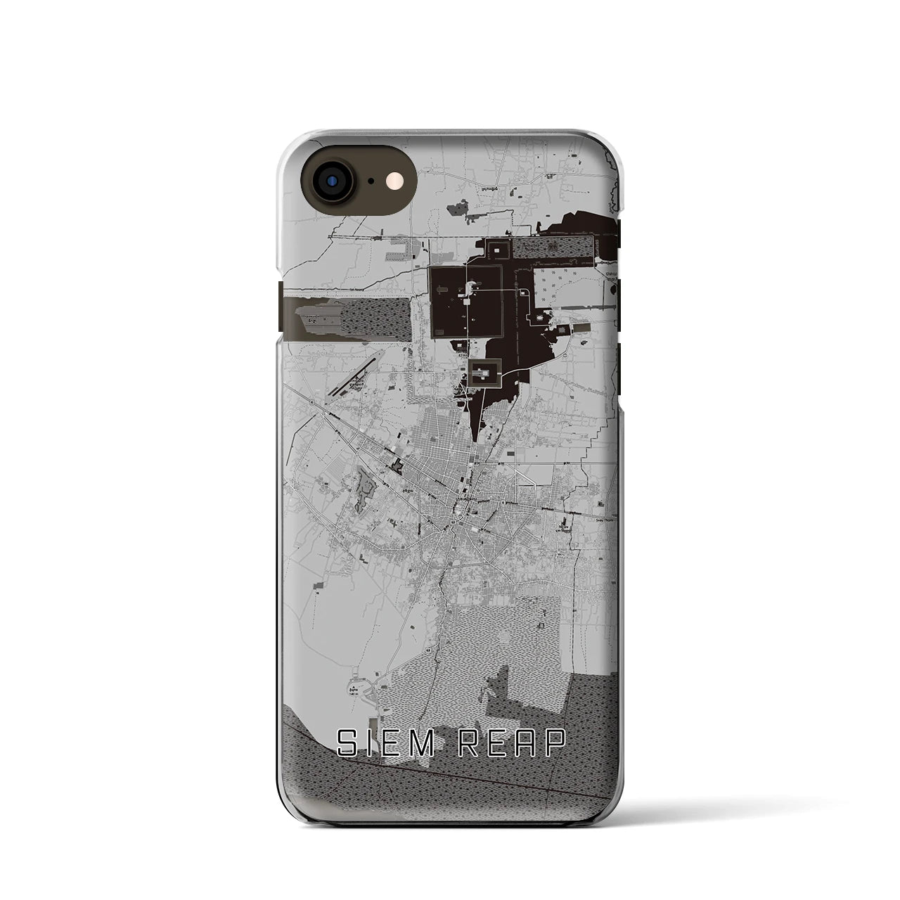 【シェムリアップ（カンボジア）】地図柄iPhoneケース（クリアタイプ）