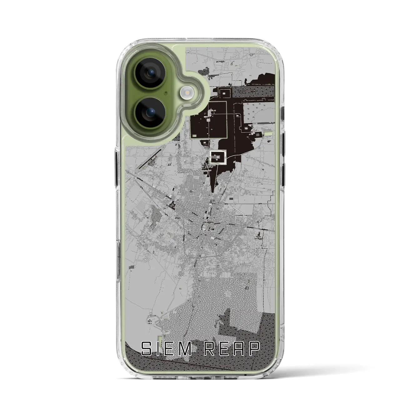 【シェムリアップ（カンボジア）】地図柄iPhoneケース（MagSafeタイプ）