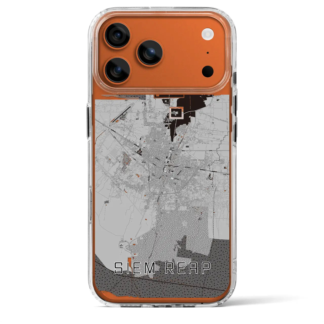 【シェムリアップ（カンボジア）】地図柄iPhoneケース（MagSafeタイプ）