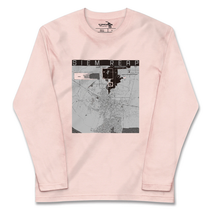 【シェムリアップ（カンボジア）】地図柄ロングスリーブTシャツ