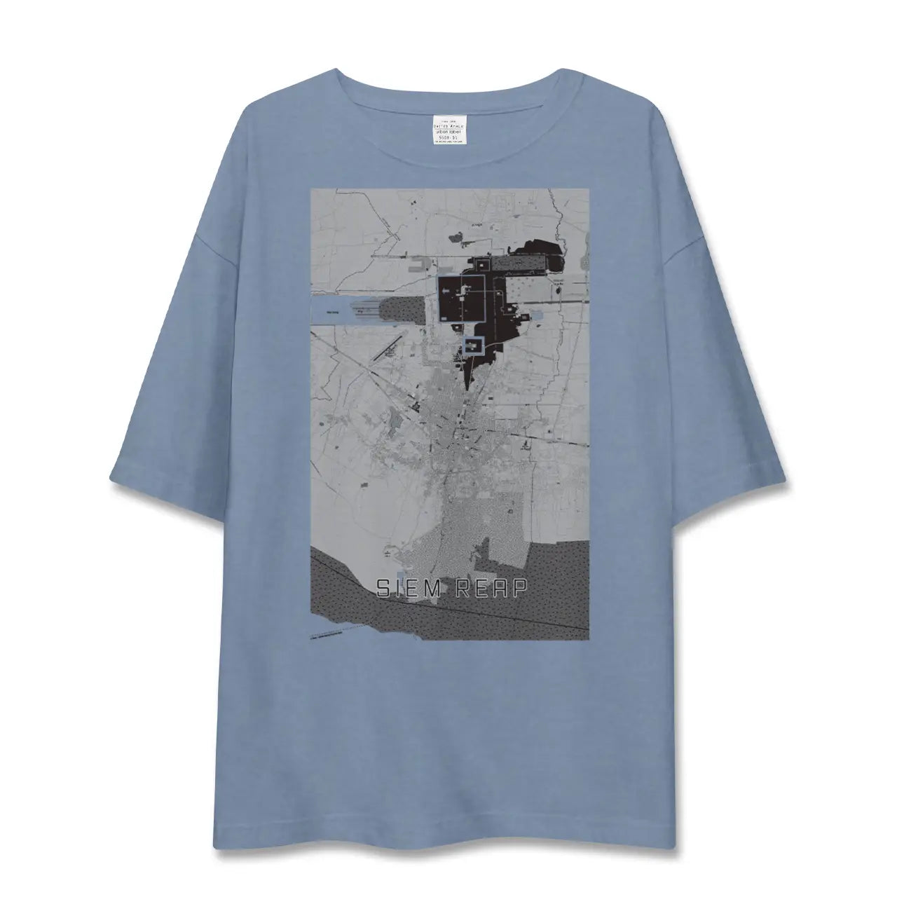 【シェムリアップ（カンボジア）】地図柄ビッグシルエットTシャツ