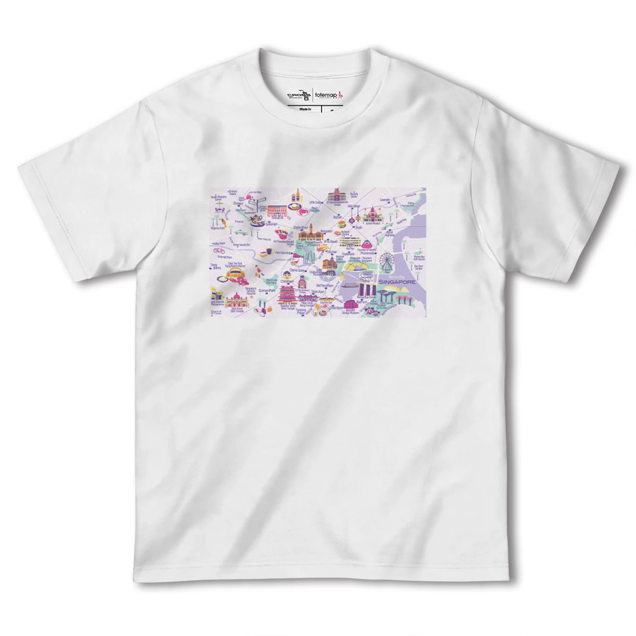【シンガポール】イラストマップTシャツ