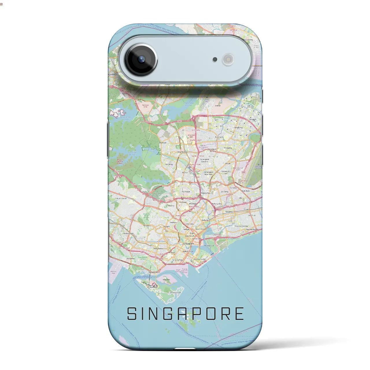 【シンガポール】地図柄iPhoneケース（バックカバータイプ）