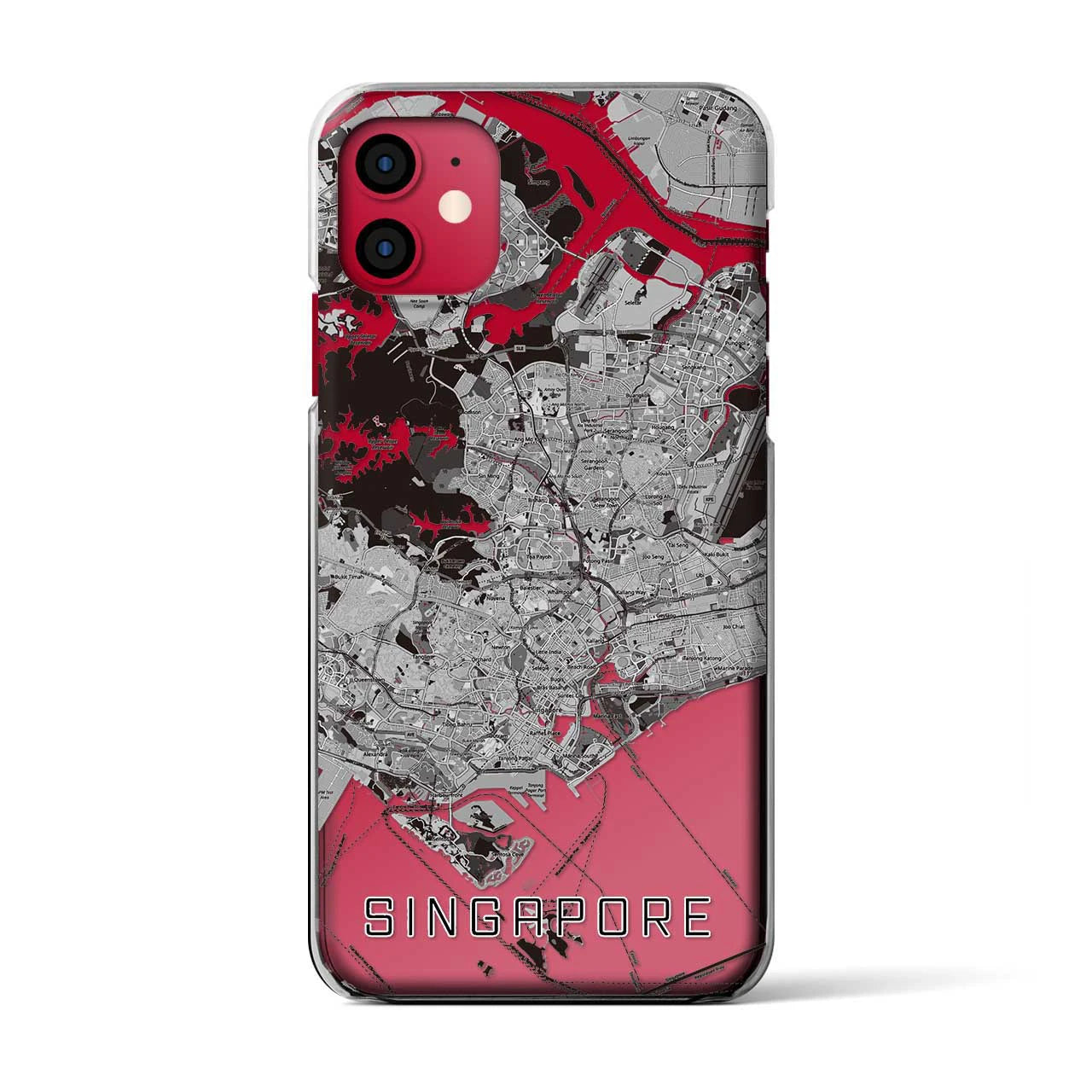 【シンガポール】地図柄iPhoneケース（クリアタイプ）