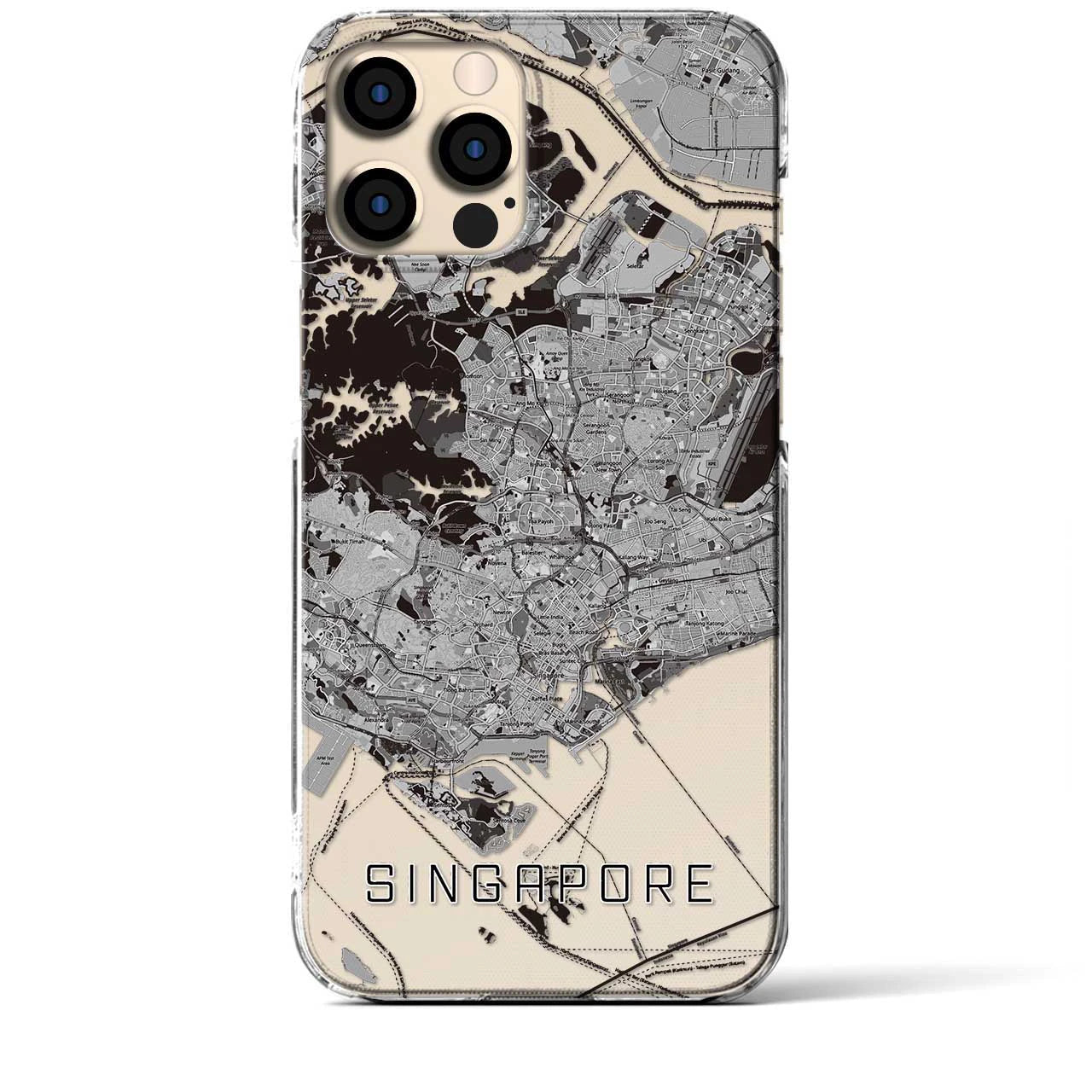 【シンガポール】地図柄iPhoneケース（クリアタイプ）