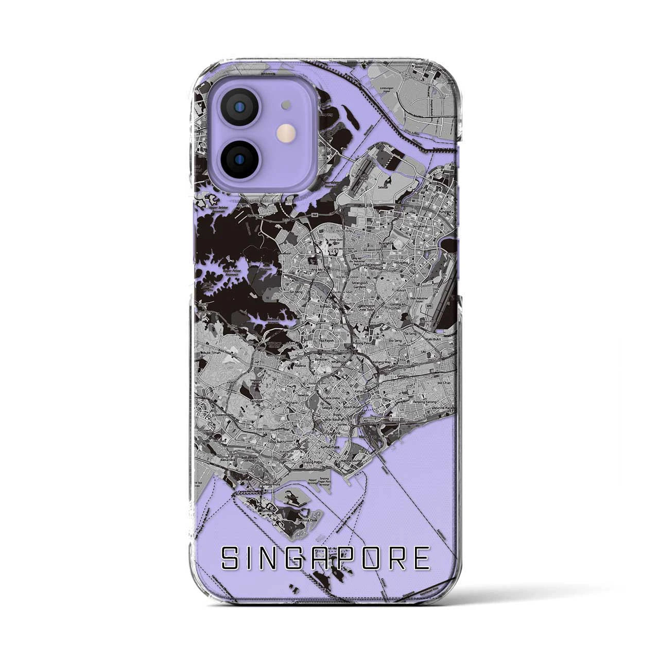 【シンガポール】地図柄iPhoneケース（クリアタイプ）