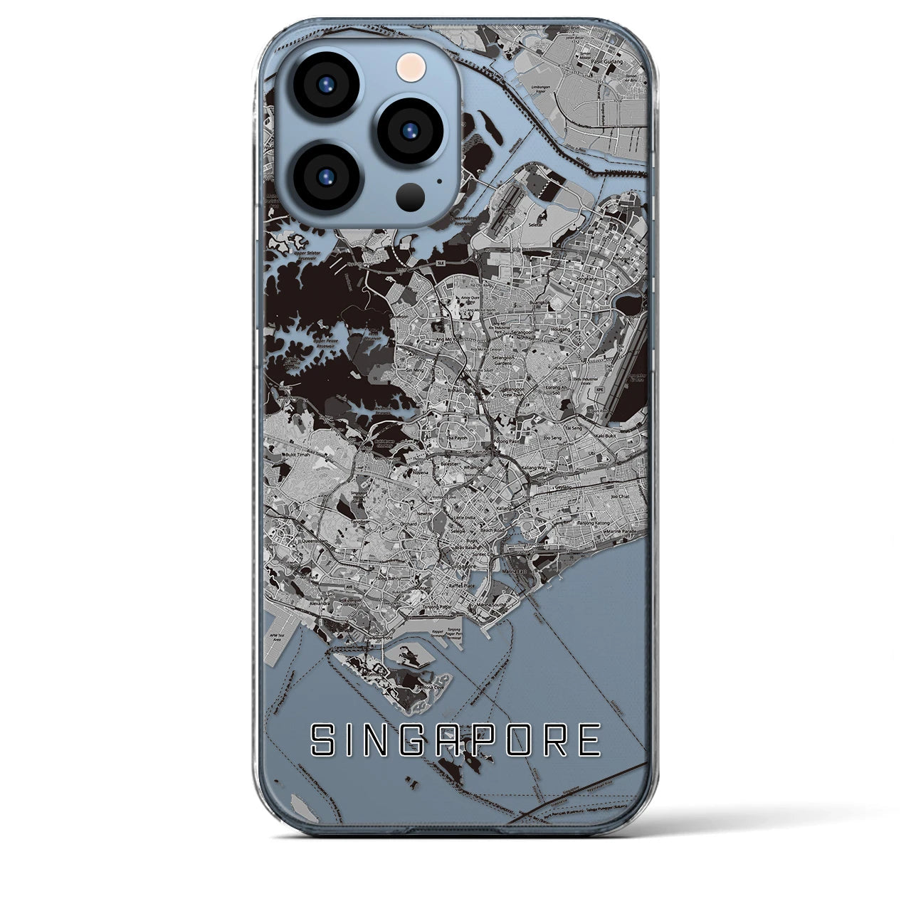 【シンガポール】地図柄iPhoneケース（クリアタイプ）