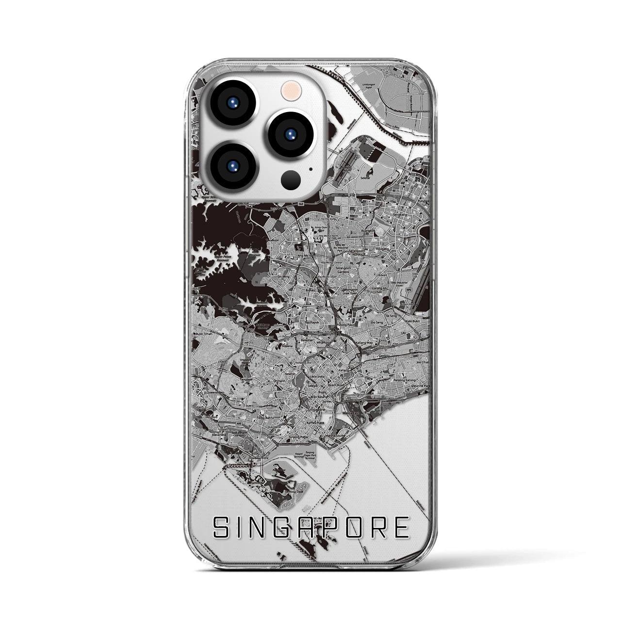 【シンガポール】地図柄iPhoneケース（クリアタイプ）