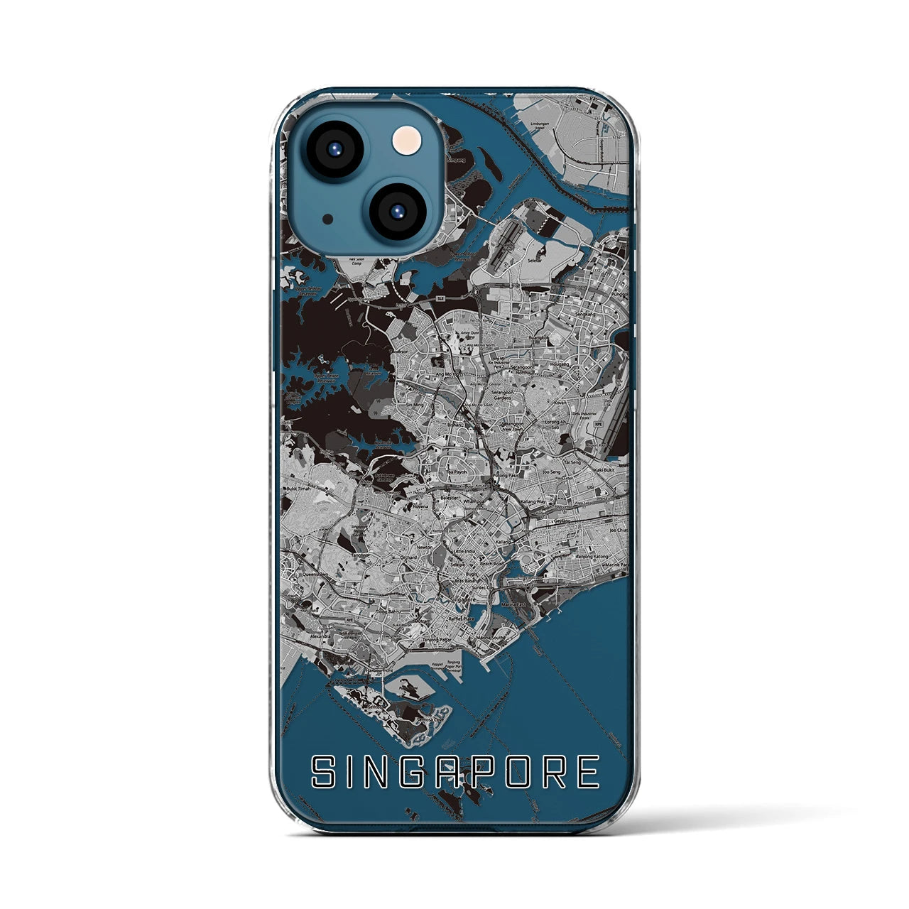 【シンガポール】地図柄iPhoneケース（クリアタイプ）