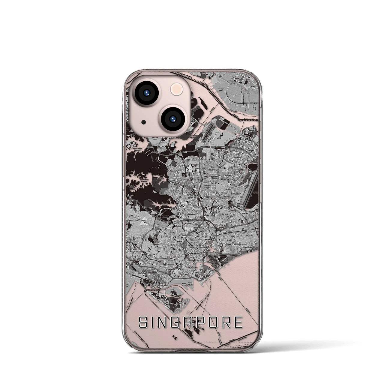 【シンガポール】地図柄iPhoneケース（クリアタイプ）