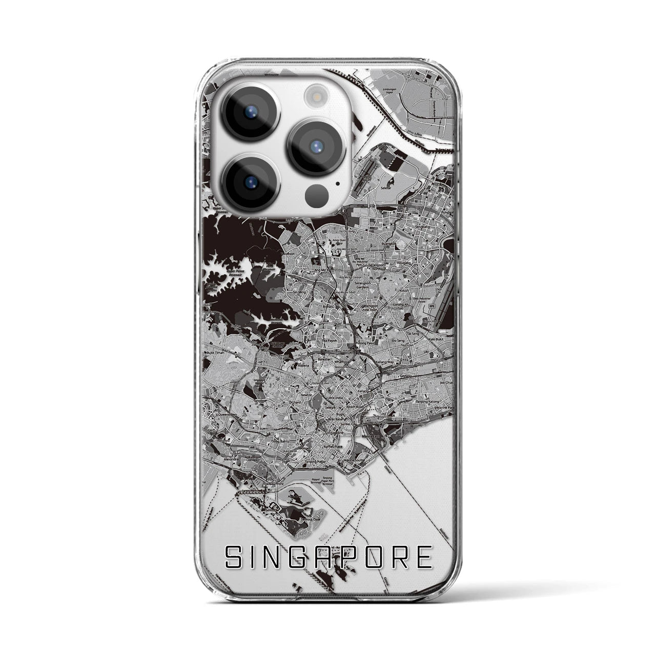【シンガポール】地図柄iPhoneケース（クリアタイプ）