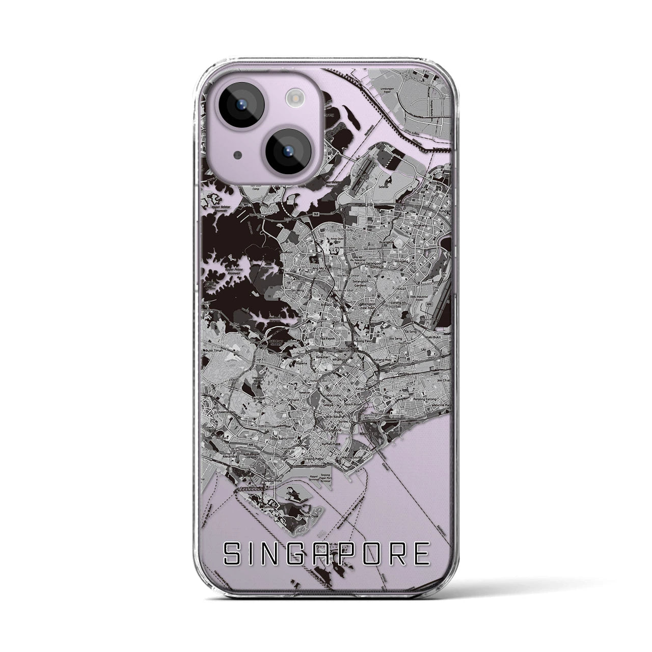 【シンガポール】地図柄iPhoneケース（クリアタイプ）