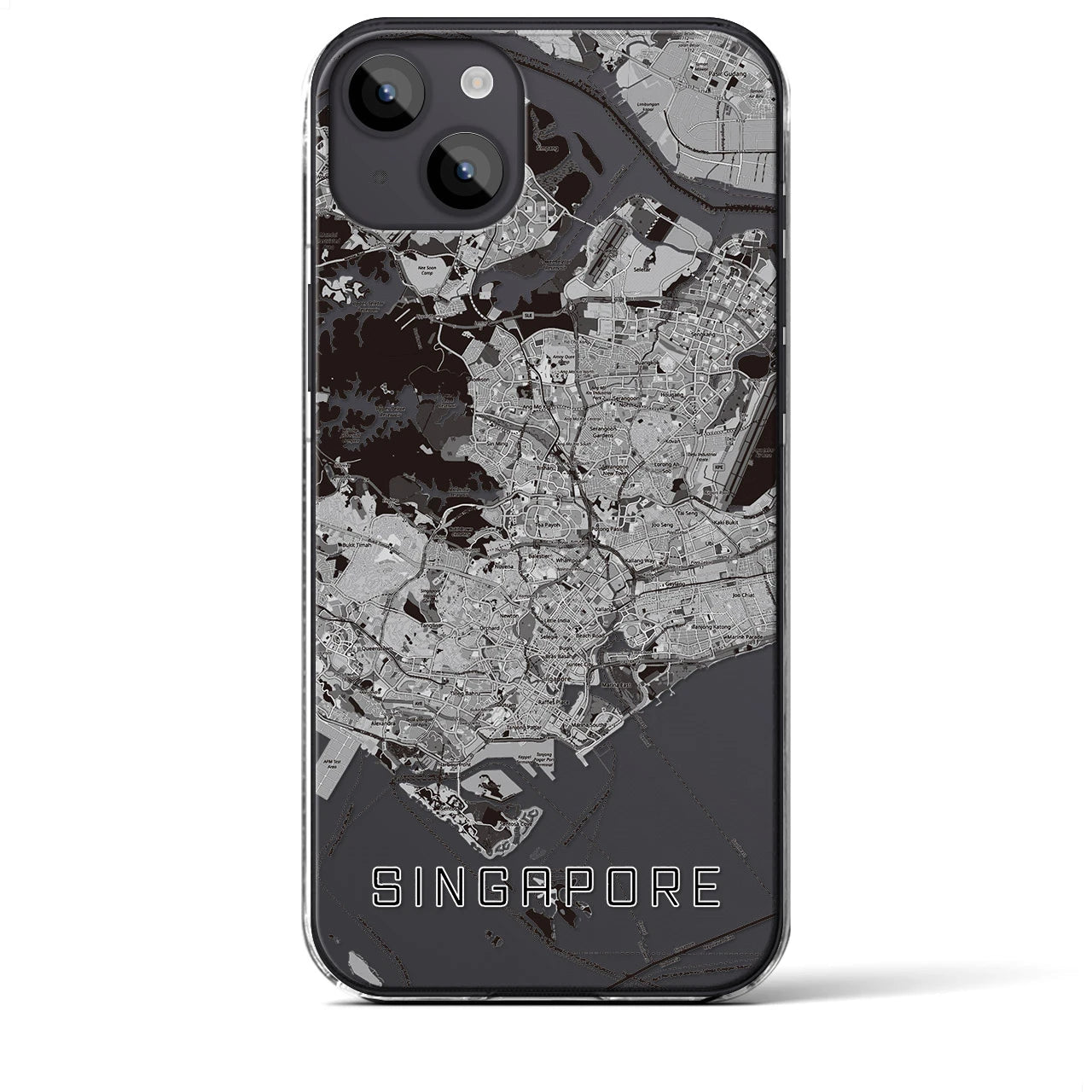 【シンガポール】地図柄iPhoneケース（クリアタイプ）