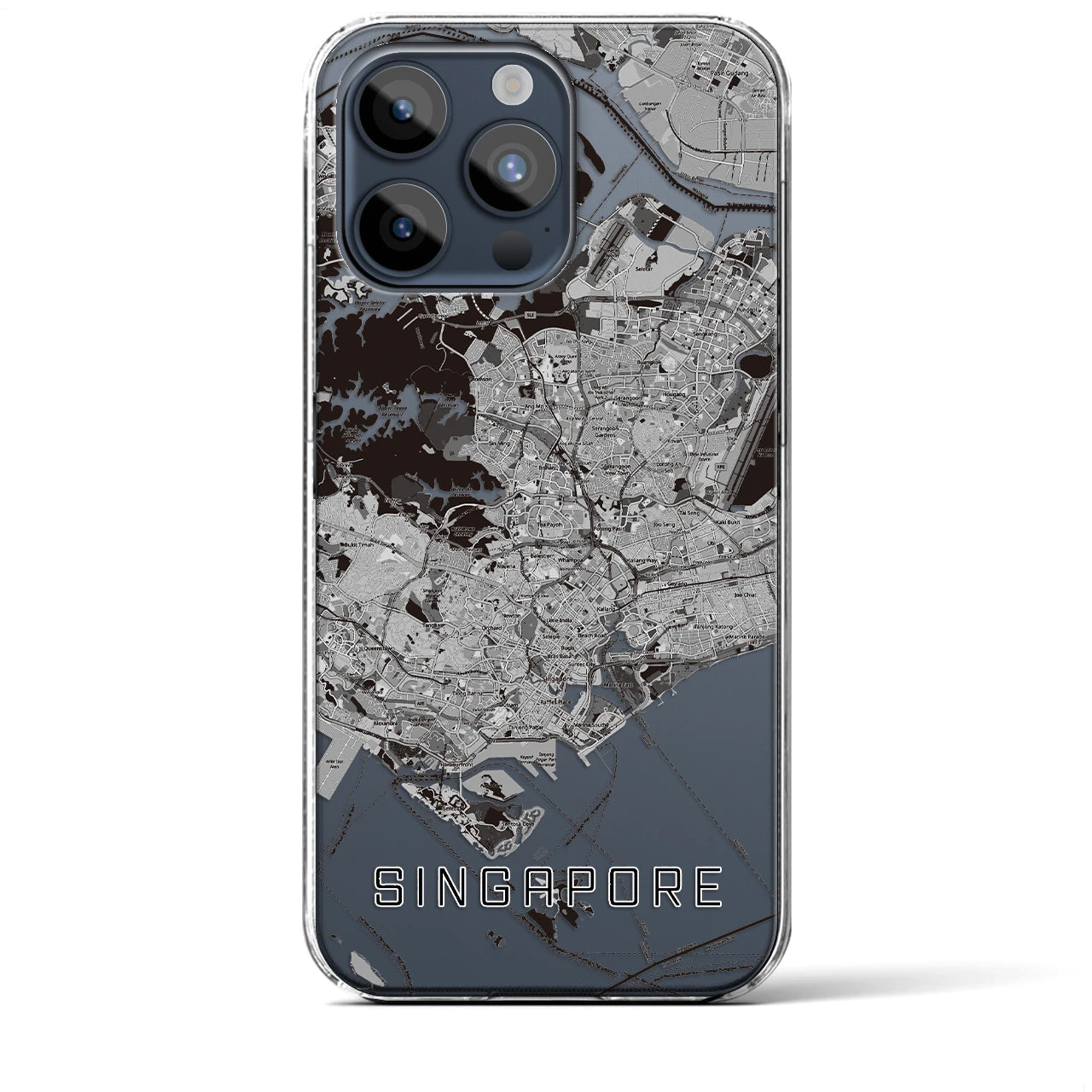 【シンガポール】地図柄iPhoneケース（クリアタイプ）
