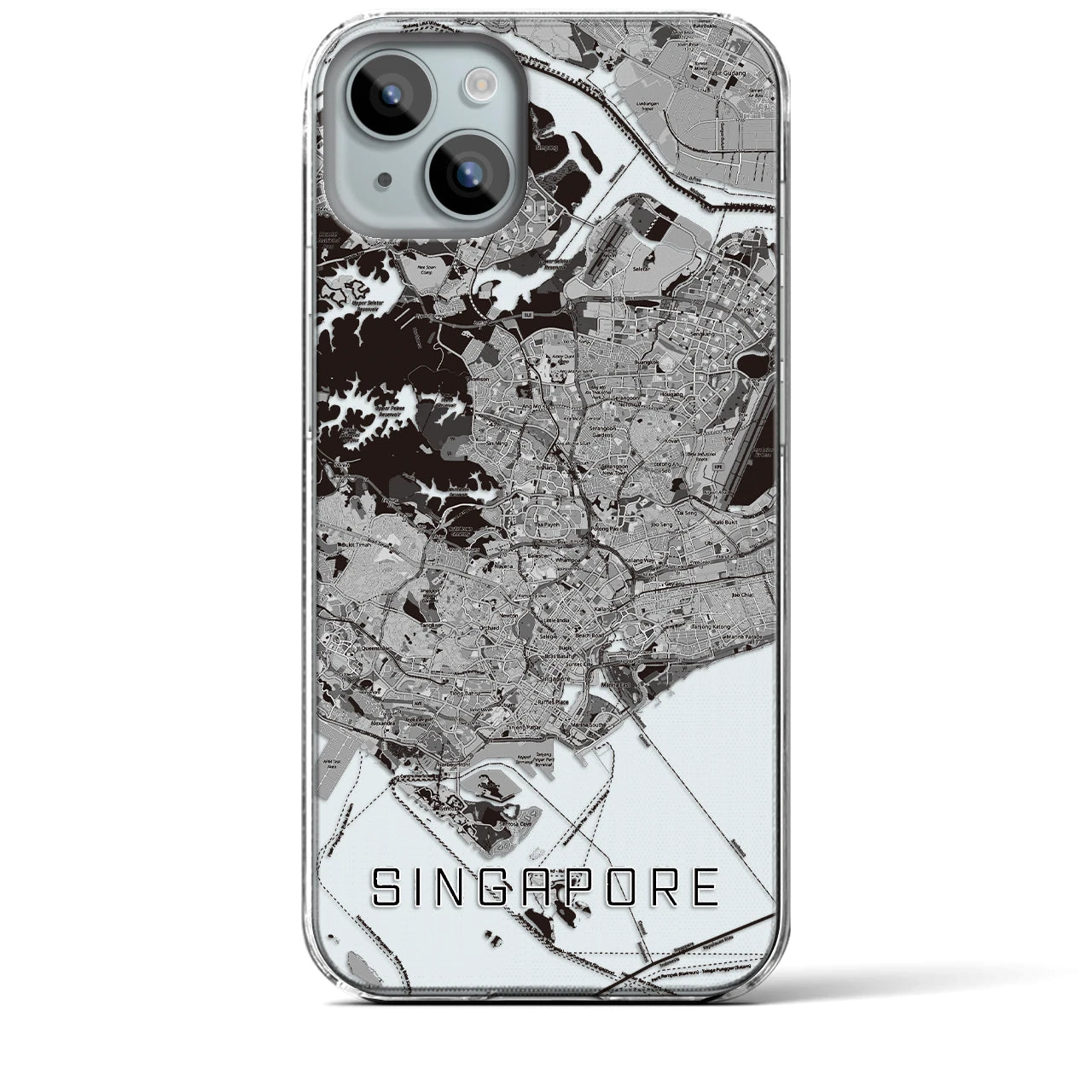 【シンガポール】地図柄iPhoneケース（クリアタイプ）