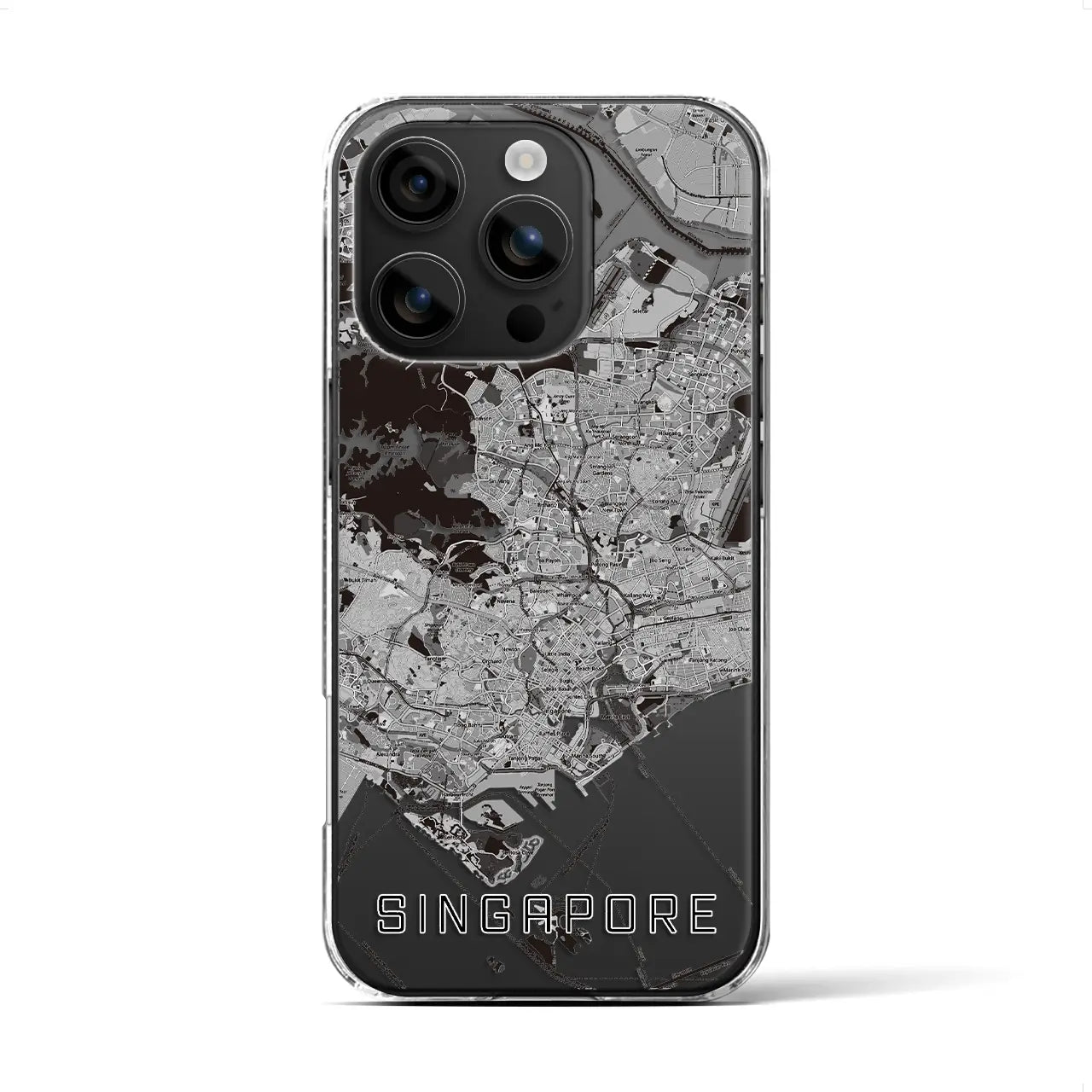 【シンガポール】地図柄iPhoneケース（クリアタイプ）