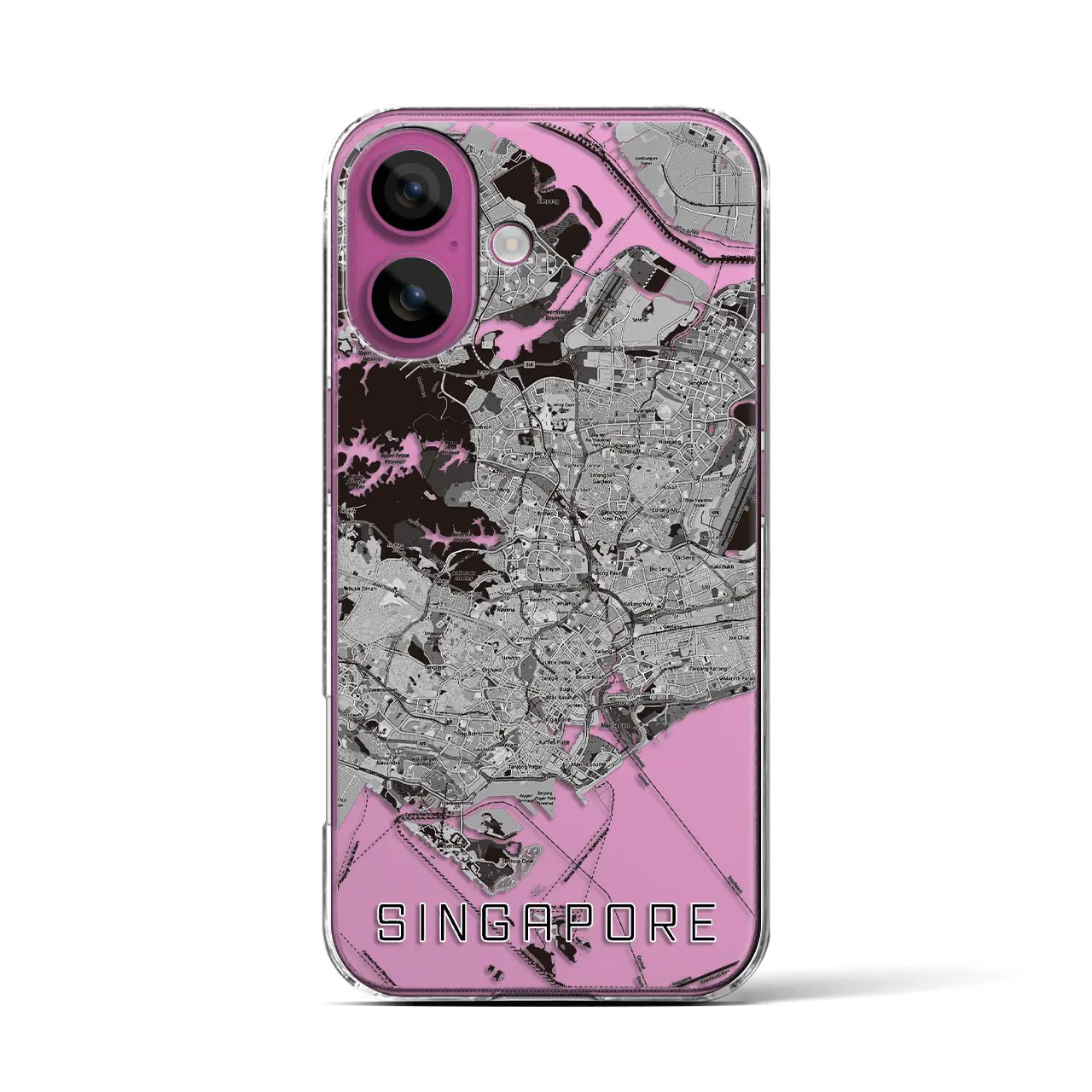 【シンガポール】地図柄iPhoneケース（クリアタイプ）