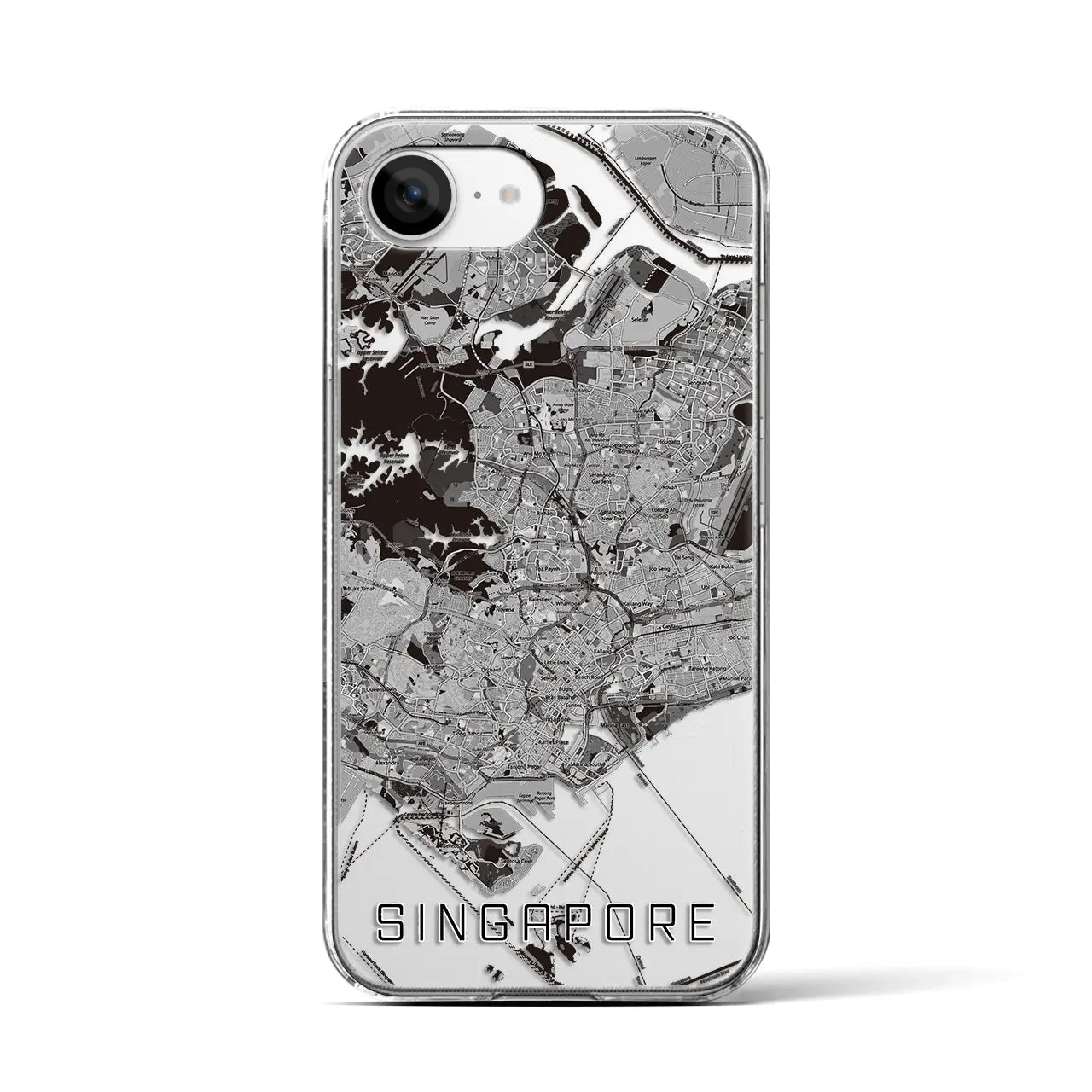 【シンガポール】地図柄iPhoneケース（クリアタイプ）