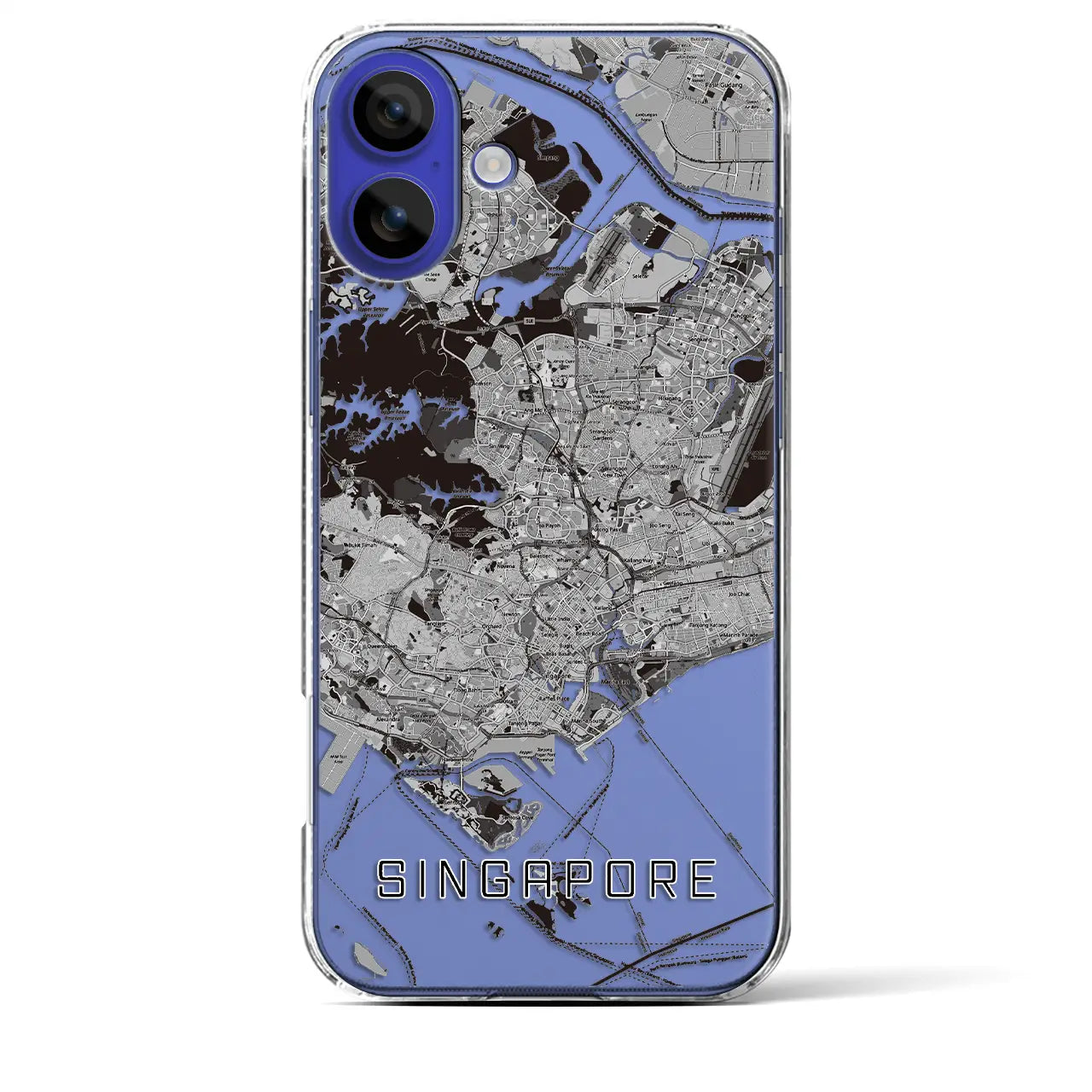 【シンガポール】地図柄iPhoneケース（クリアタイプ）