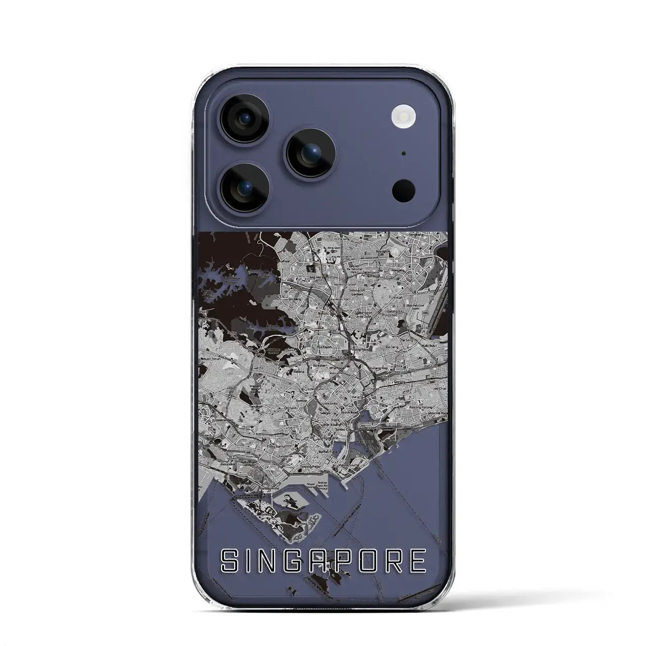 【シンガポール】地図柄iPhoneケース（クリアタイプ）