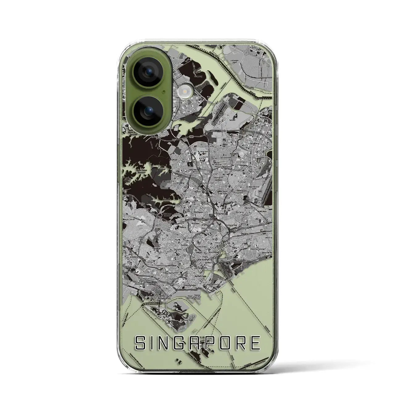 【シンガポール】地図柄iPhoneケース（クリアタイプ）