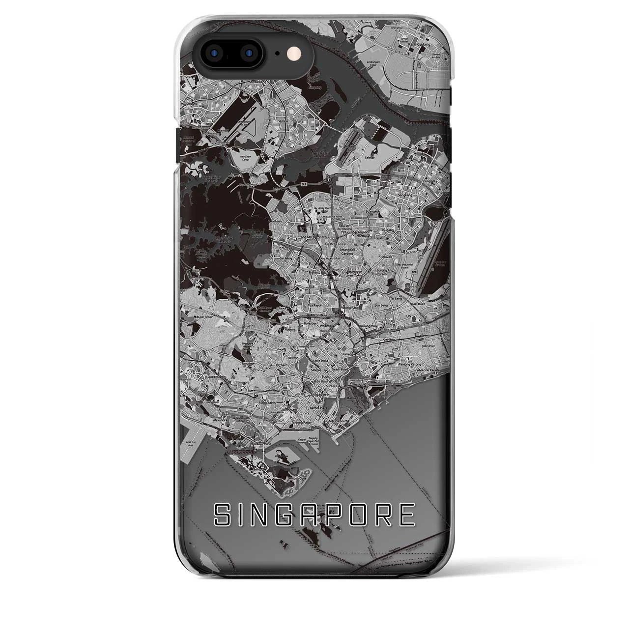 【シンガポール】地図柄iPhoneケース（クリアタイプ）