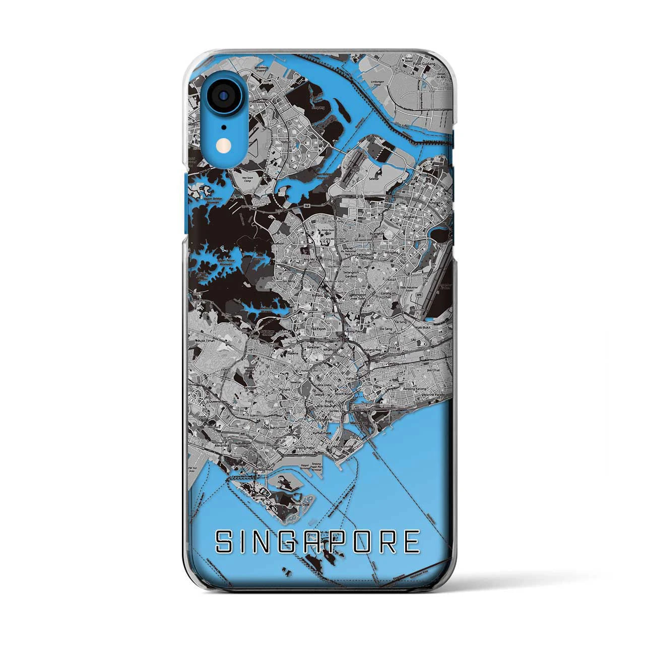 【シンガポール】地図柄iPhoneケース（クリアタイプ）
