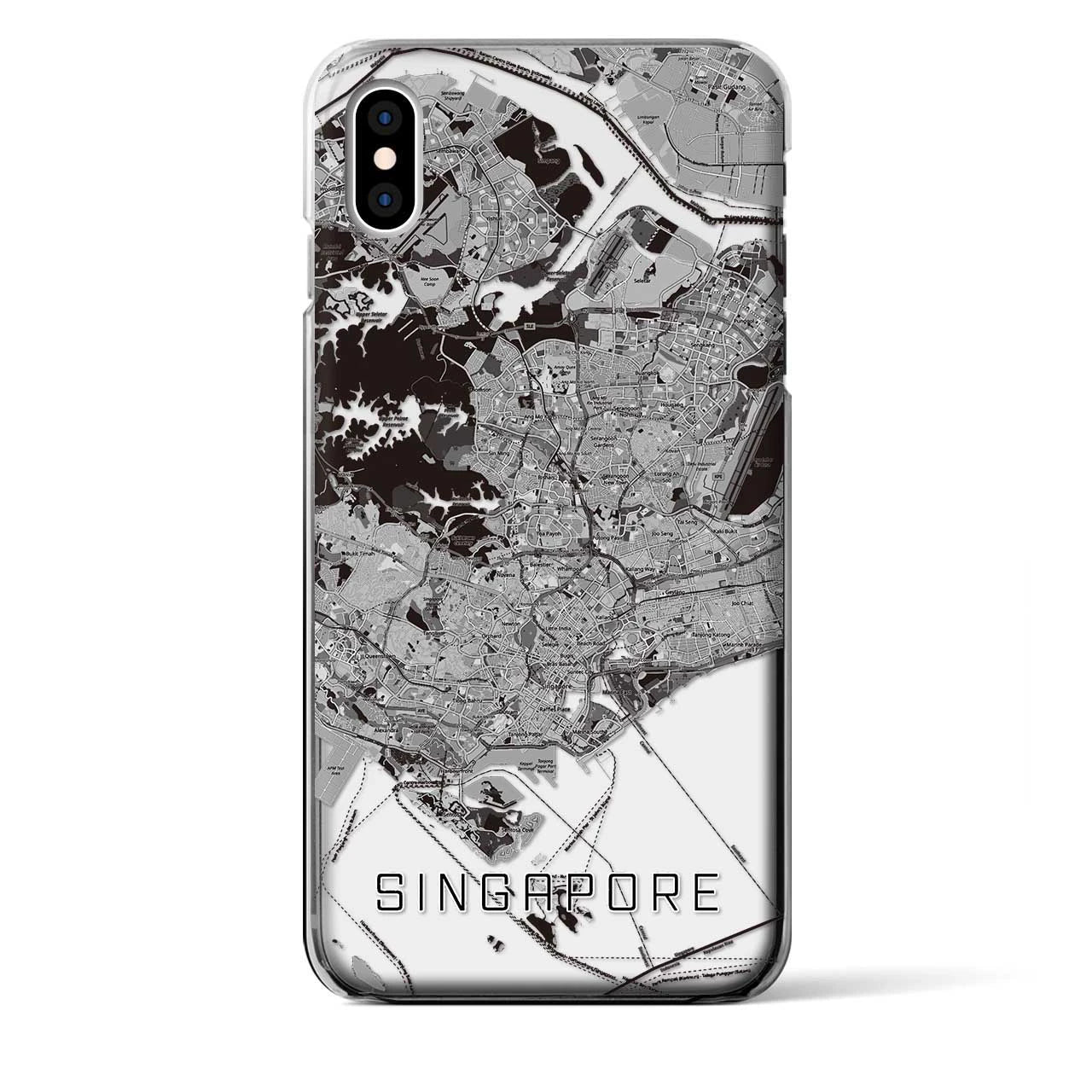 【シンガポール】地図柄iPhoneケース（クリアタイプ）