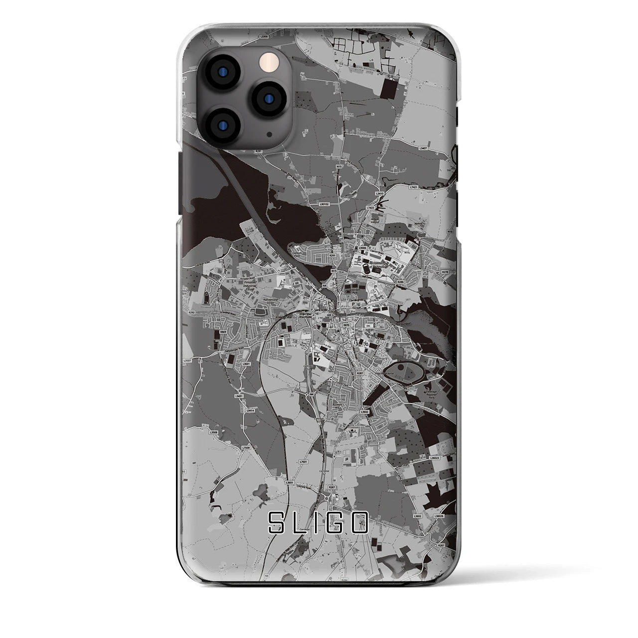 【スライゴ（アイルランド）】地図柄iPhoneケース（クリアタイプ）