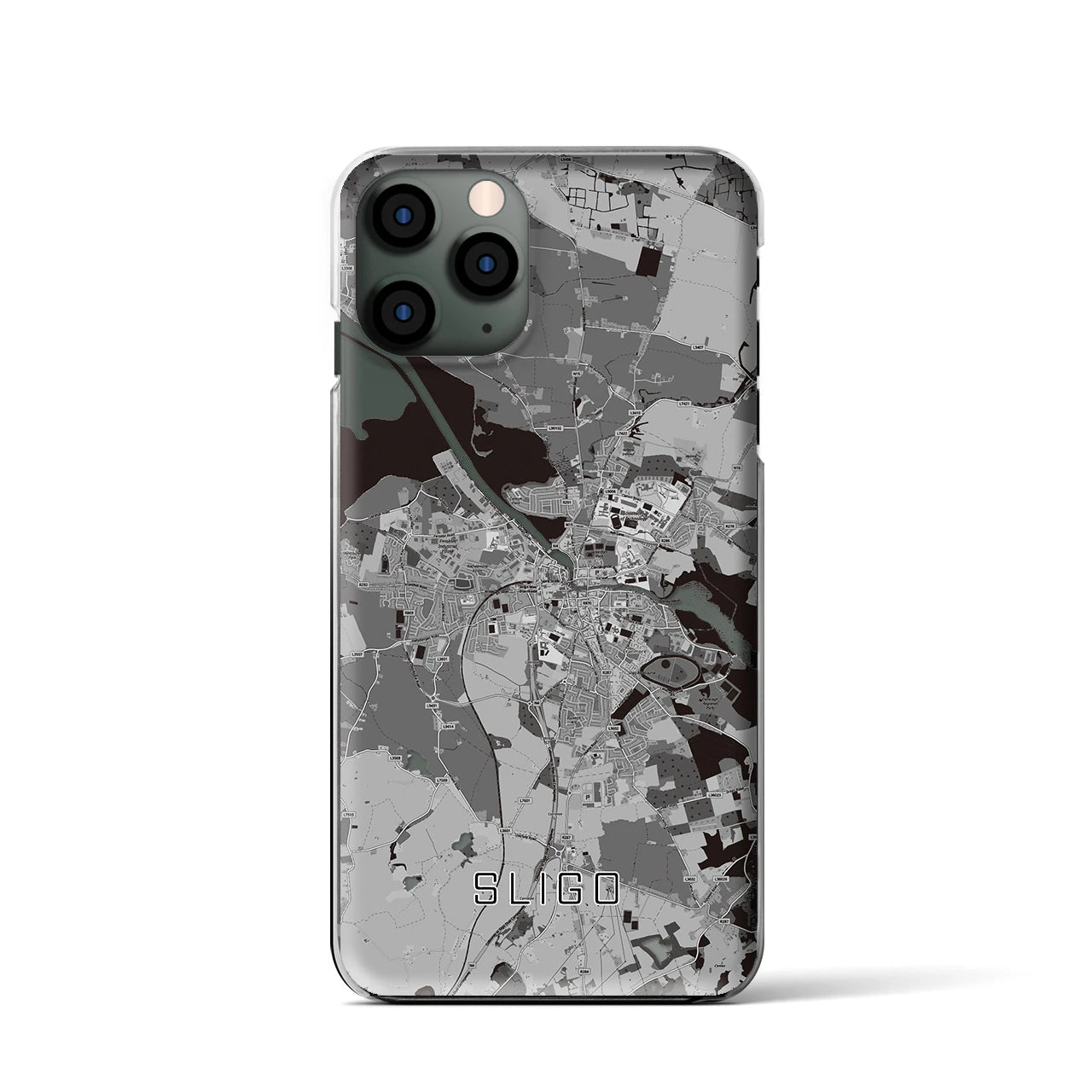 【スライゴ（アイルランド）】地図柄iPhoneケース（クリアタイプ）