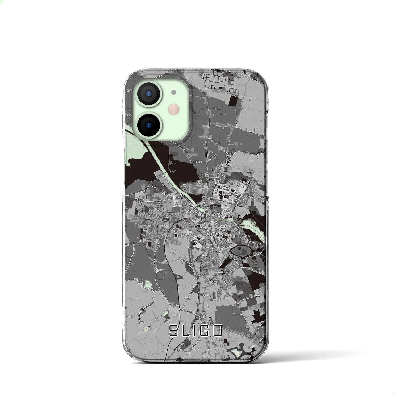 【スライゴ（アイルランド）】地図柄iPhoneケース（クリアタイプ）