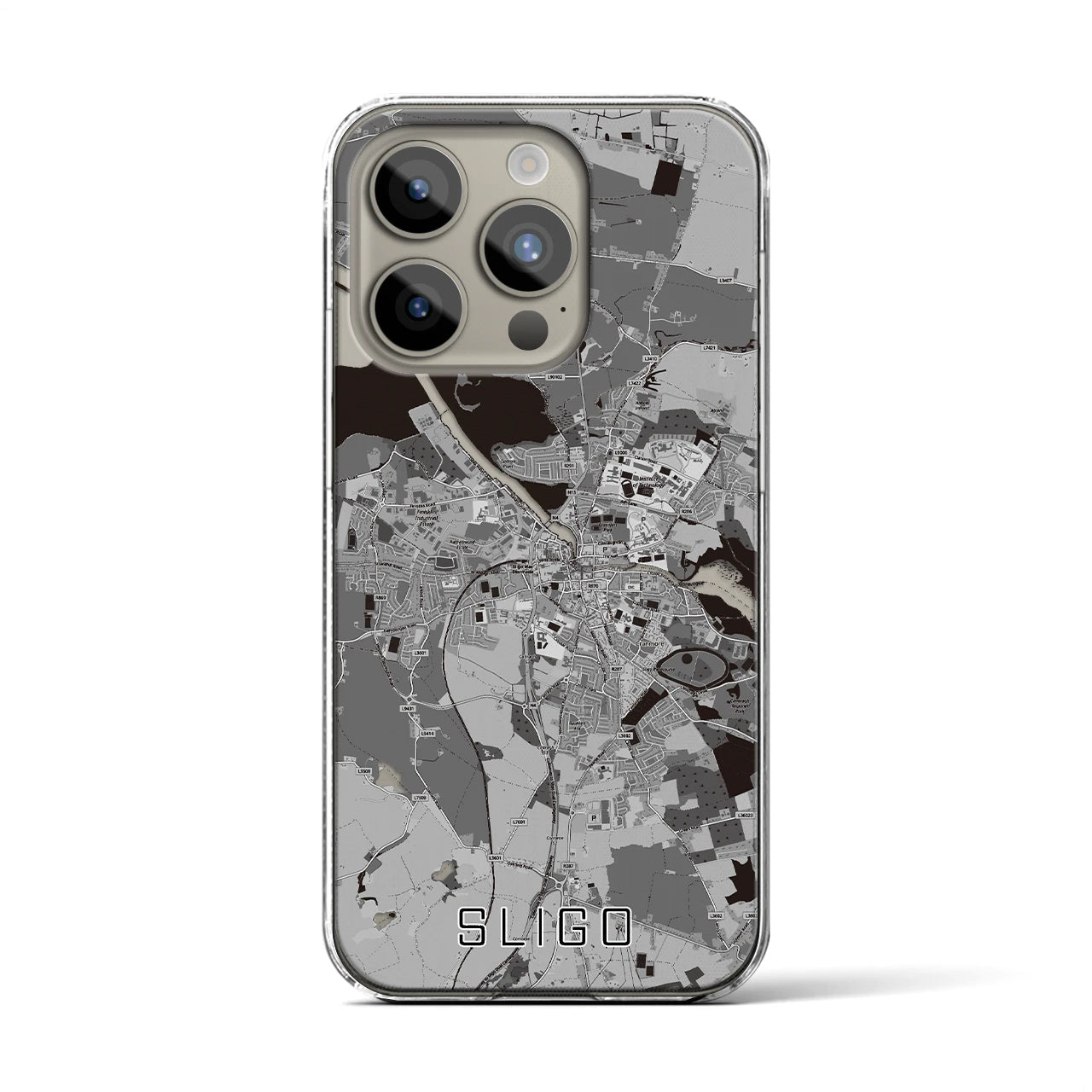 【スライゴ（アイルランド）】地図柄iPhoneケース（クリアタイプ）