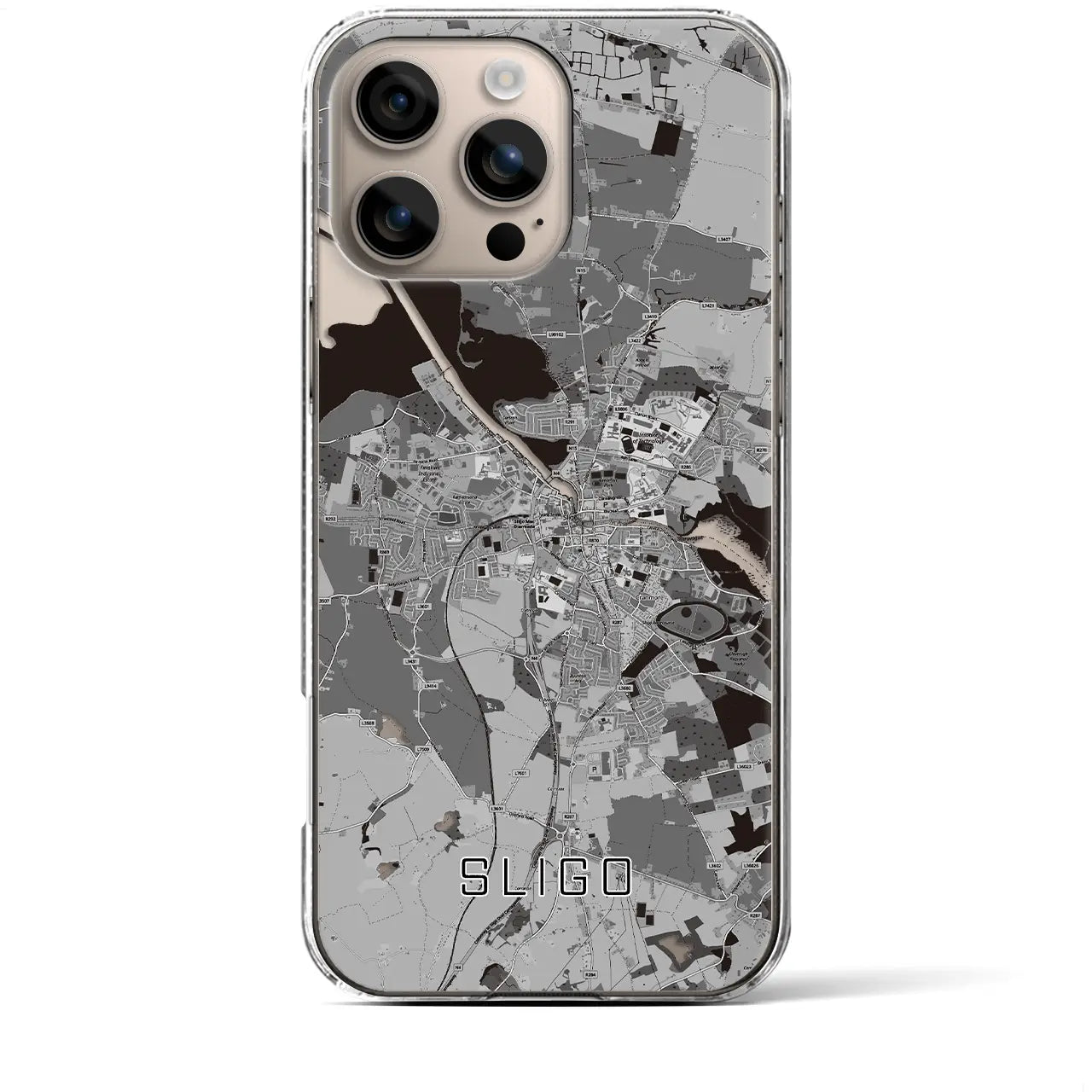【スライゴ（アイルランド）】地図柄iPhoneケース（クリアタイプ）