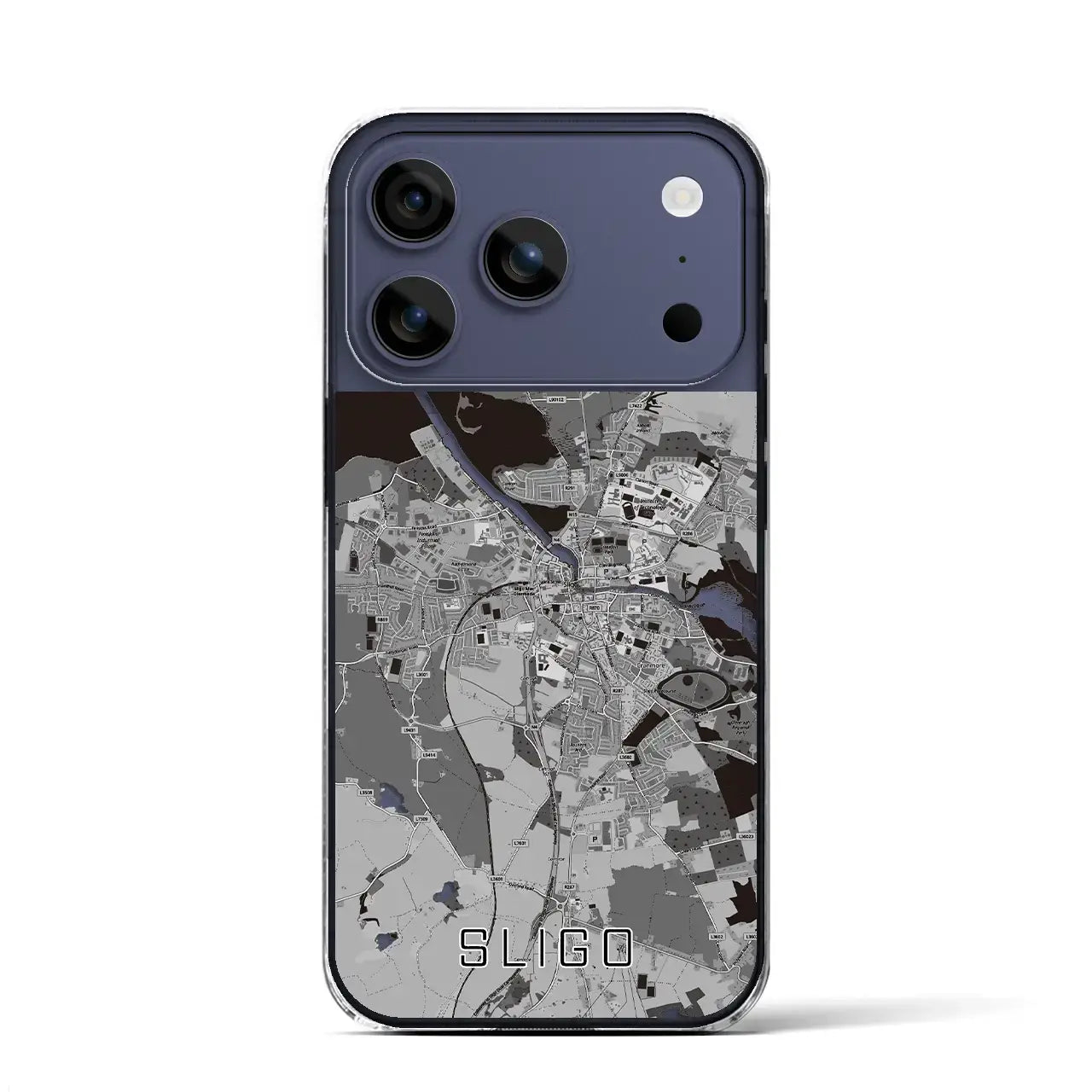 【スライゴ（アイルランド）】地図柄iPhoneケース（クリアタイプ）