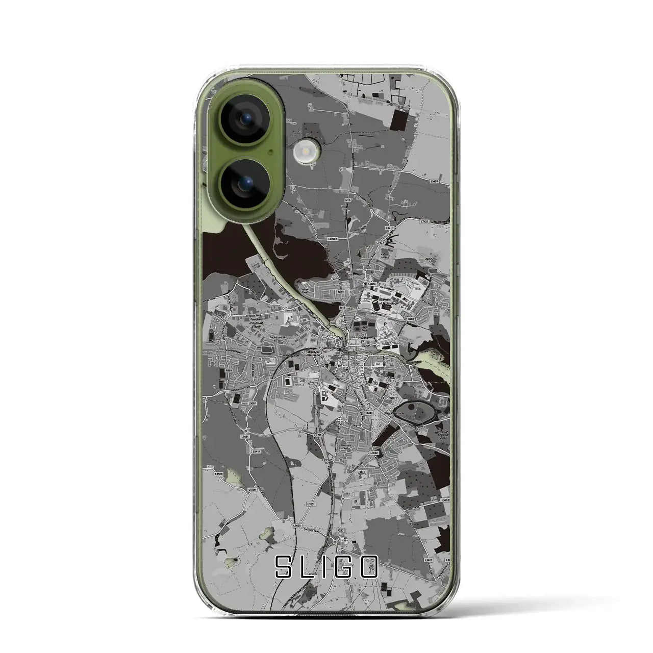 【スライゴ（アイルランド）】地図柄iPhoneケース（クリアタイプ）