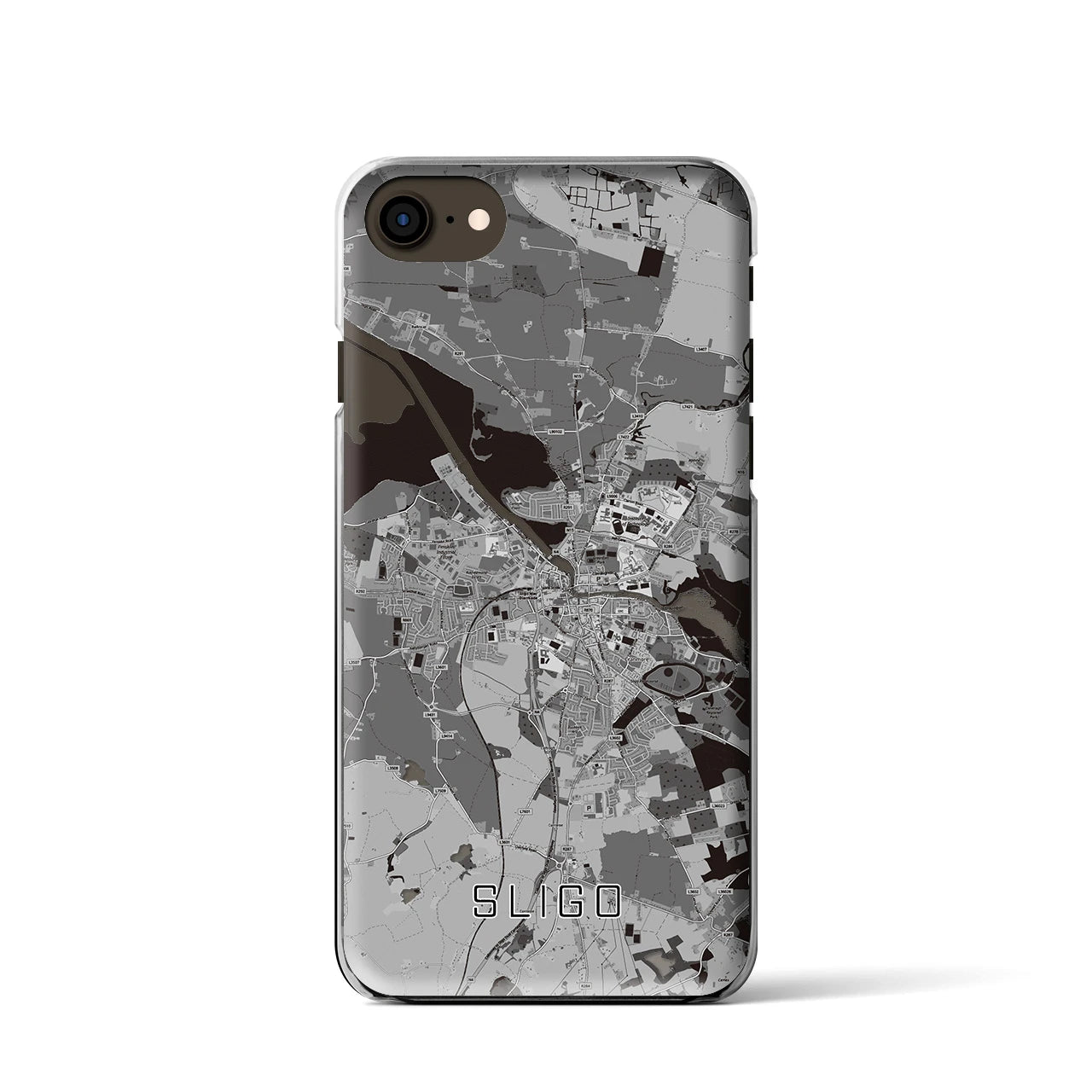 【スライゴ（アイルランド）】地図柄iPhoneケース（クリアタイプ）