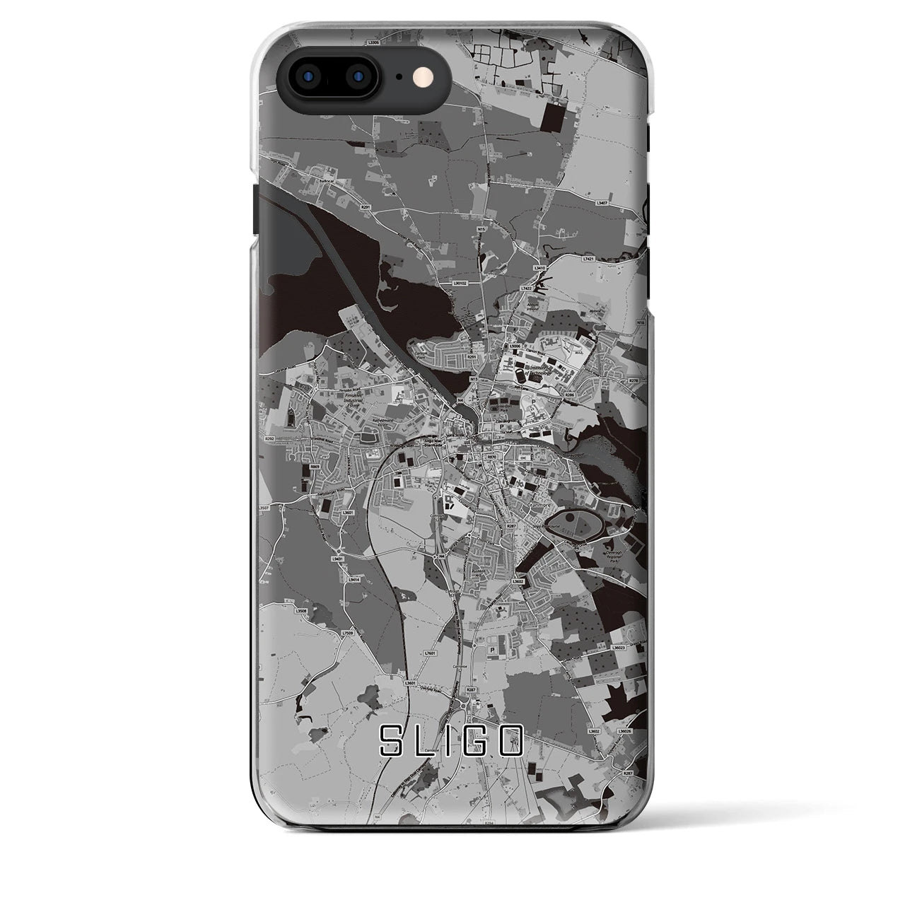 【スライゴ（アイルランド）】地図柄iPhoneケース（クリアタイプ）