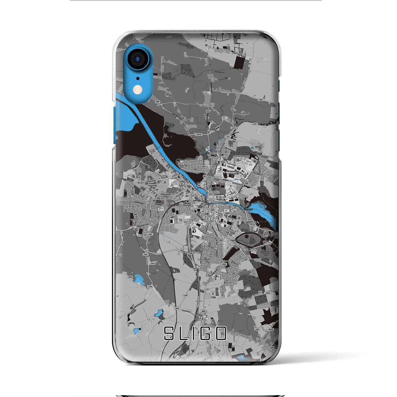 【スライゴ（アイルランド）】地図柄iPhoneケース（クリアタイプ）