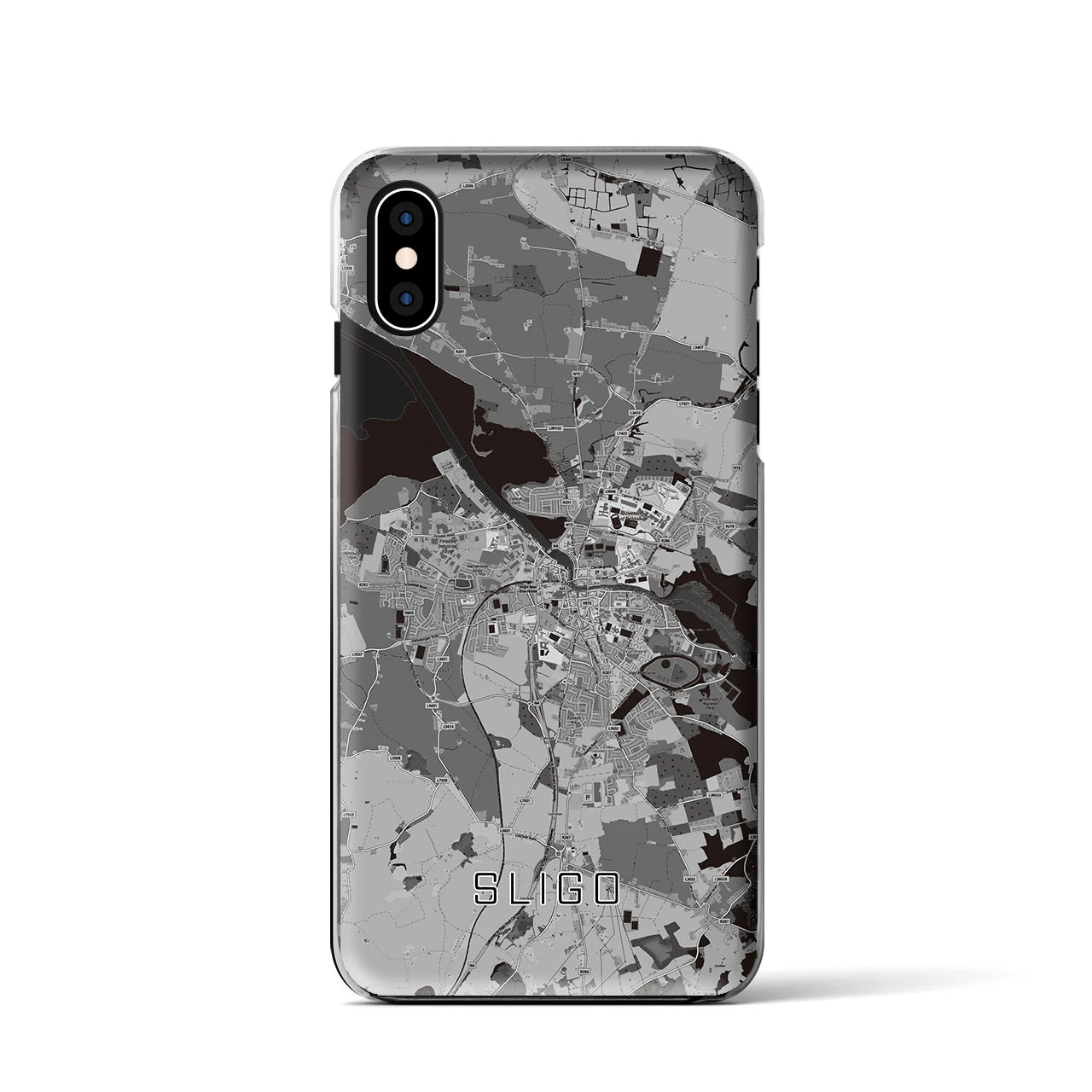 【スライゴ（アイルランド）】地図柄iPhoneケース（クリアタイプ）